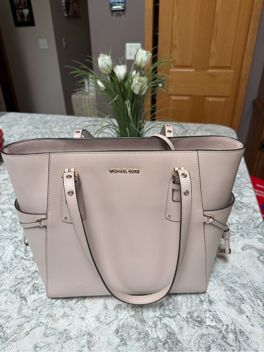 Michael Kors Light Pink Voyager Tote Bag